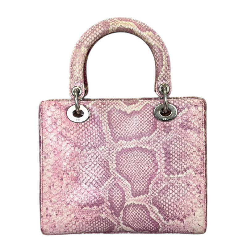 Christian Dior Python Medium Lady Dior Pink Bag SHW β Bag Religion