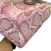 Python Medium Lady Dior Pink Bag SHW