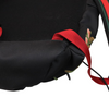 Techno Canvas Embroidered Double Buckle Backpack Black