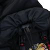 Techno Canvas Embroidered Double Buckle Backpack Black