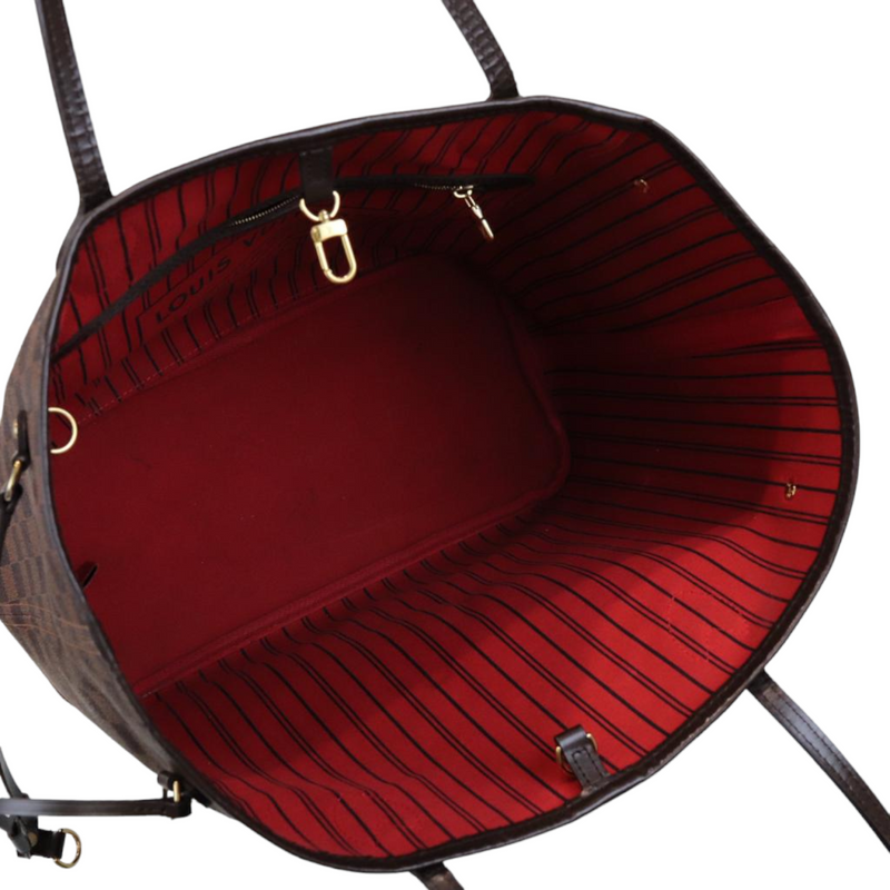 Louis vuitton Neverfull MM Damier Azur Brown Red Inside in 2023