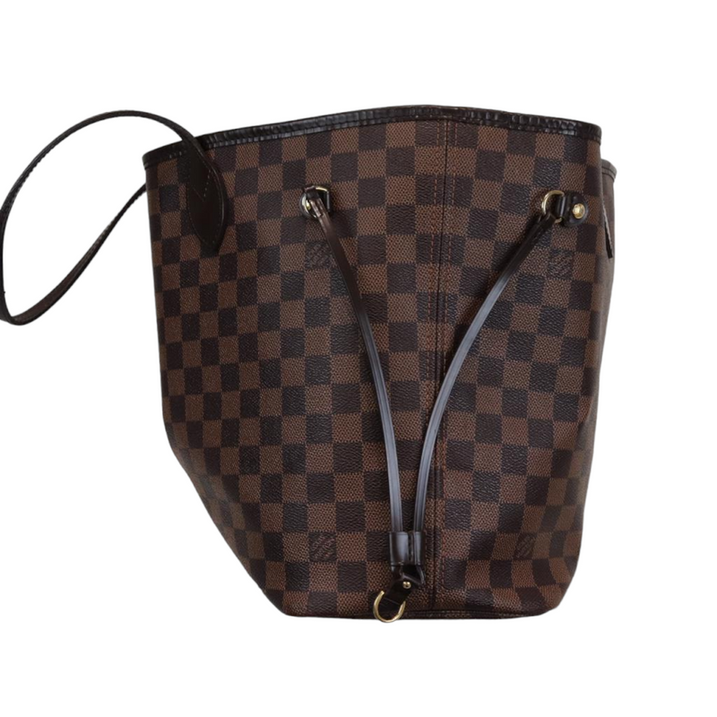 Brown LV vinyl Damier check pattern faux leather fabric by yard