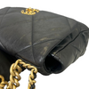 Goatskin Quilted Large Chanel 19 Flap Black