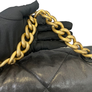 Goatskin Quilted Large Chanel 19 Flap Black