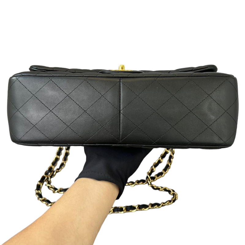 Chanel Classic Flap Braid Quilted Small Black Distressed Lambskin Shoulder  Bag
