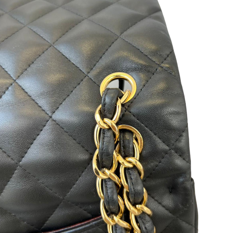 Handbags Chanel Chanel Classic Large 11 Chain Shoulder Bag Flap Black Lambskin
