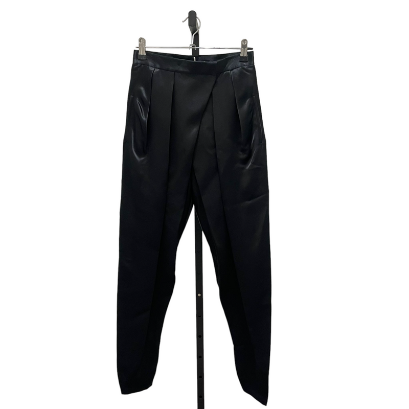 Trousers Women's 4 Black Silk Wrap Front Zipped Ankle Trousers