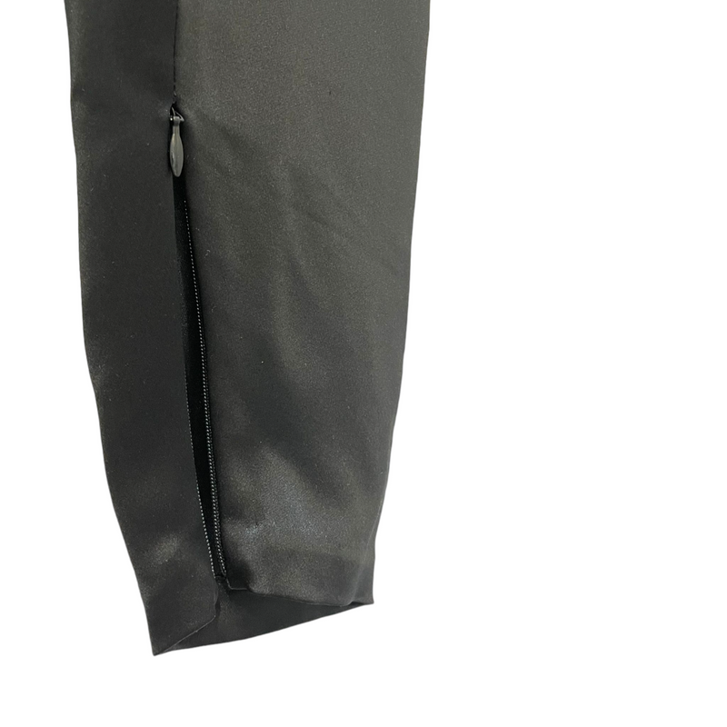 Trousers Women's 4 Black Silk Wrap Front Zipped Ankle Trousers