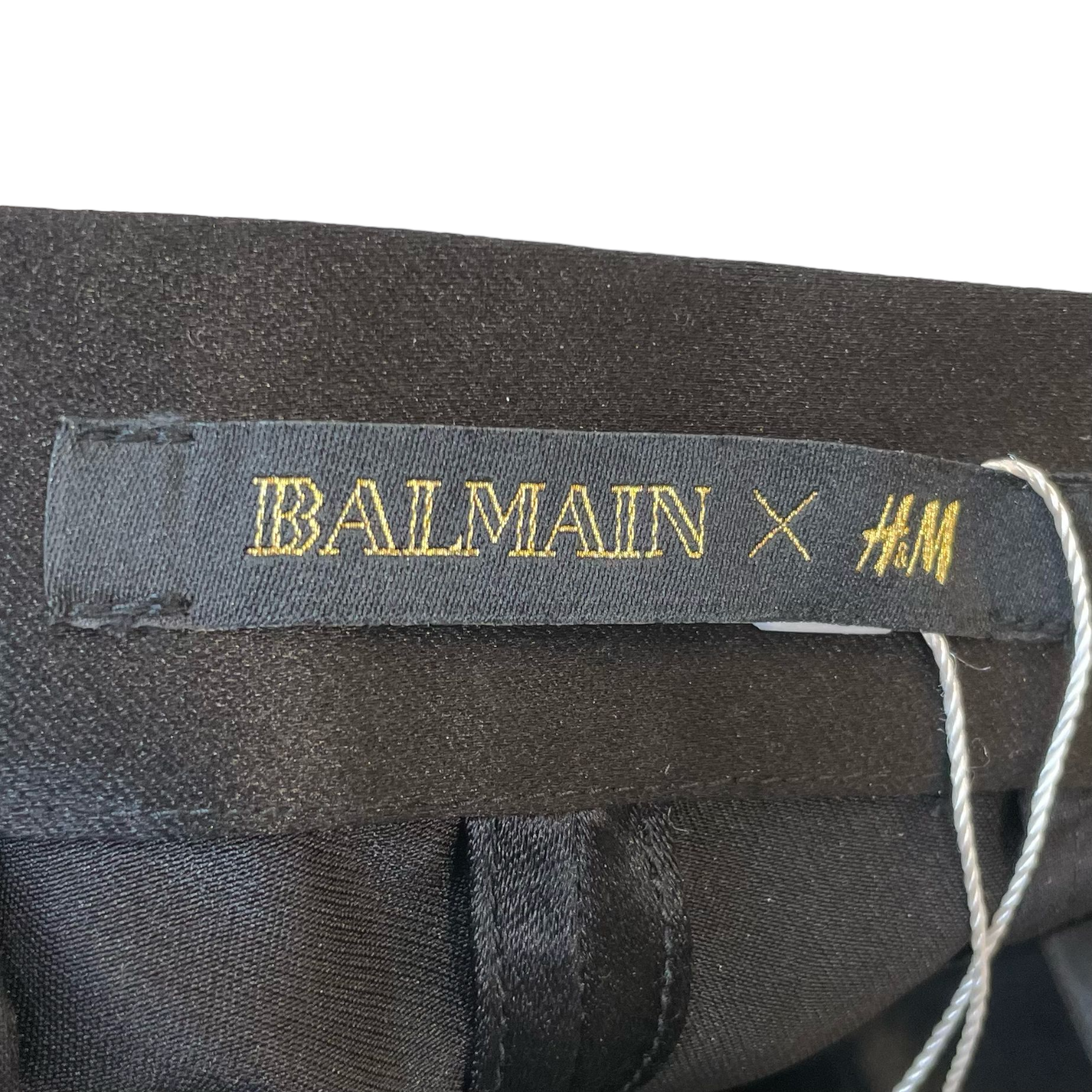 angelina jolie black oscar dress Balmain X H&M Trousers Women's 4 Black Silk Wrap Front Zipped Ankle ASO  Kendall – Bag Religion
