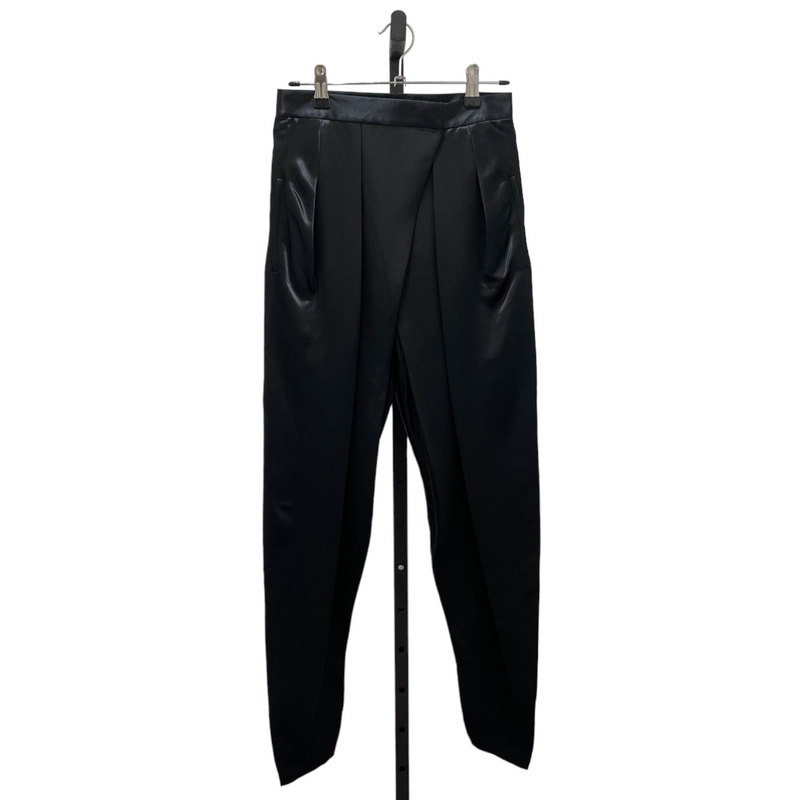 Trousers Women's 4 Black Silk Wrap Front Zipped Ankle Trousers