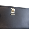 Leather Tb Monogram Continental Wallet Black