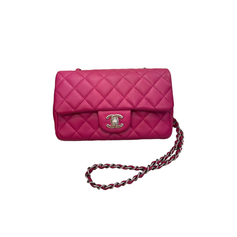 Chanel White Caviar Quilted Camellia Wallet on Chain LGHW