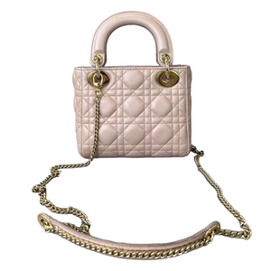 Lambskin Cannage Mini Lady Pink GHW