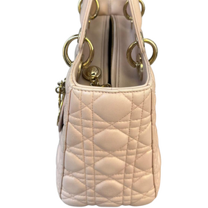 Lambskin Cannage Medium Lady Dior Baby Pink