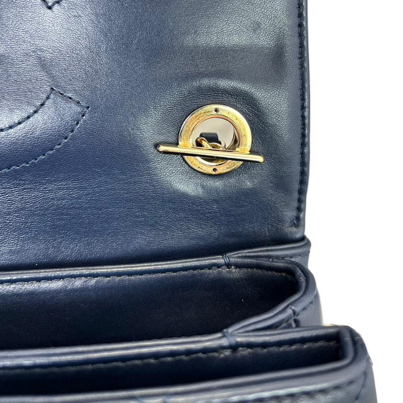 CHANEL Trendy CC Bag Small Chevron Tiffany Blue Lambskin Gold Hardware 2019