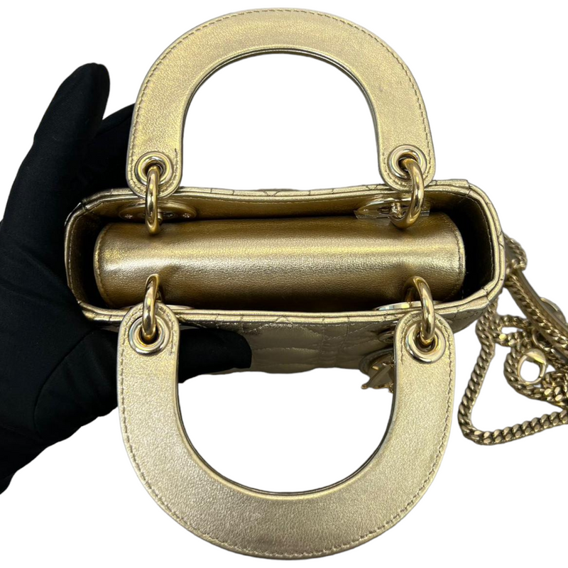Mini lady discount dior gold