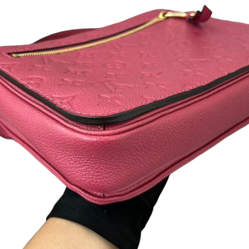 LOUIS VUITTON Metis Pochette Empreinte Leather Crossbody Bag Rose Poud