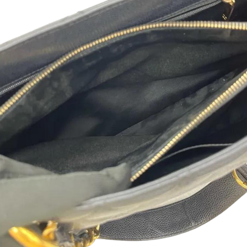 Caviar Grand Shopping Tote GST Black GHW