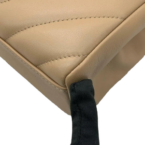 Calfskin Quilted Chevron In The City Bag Beige GHW