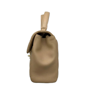 Calfskin Quilted Chevron In The City Bag Beige GHW