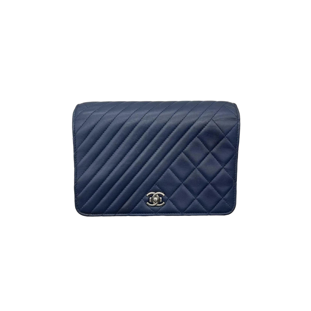 Quilted Coco Boy WOC Lambskin Blue RHW