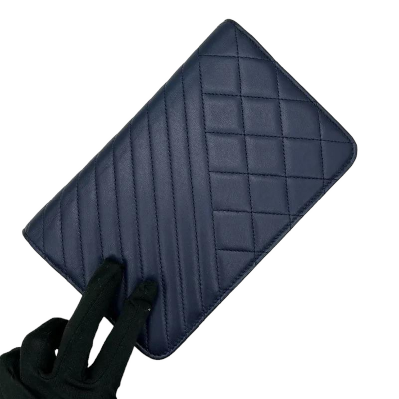 Quilted Coco Boy WOC Lambskin Blue RHW