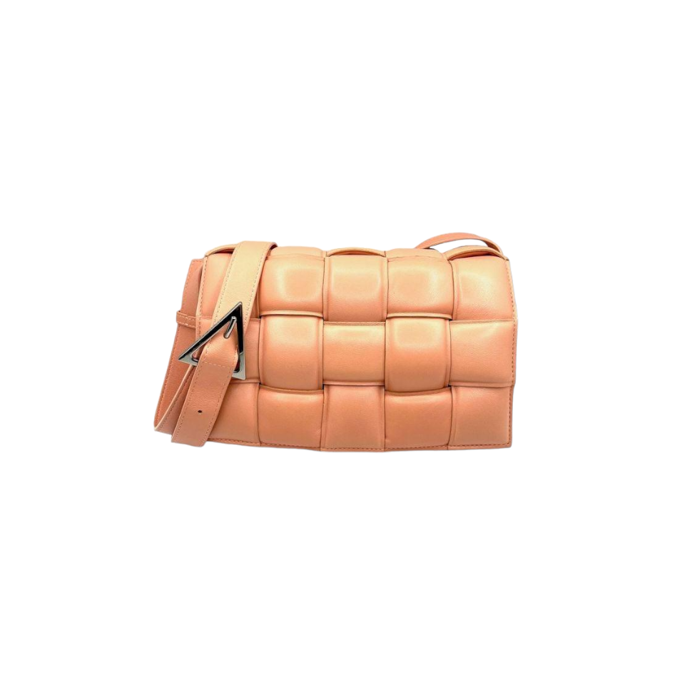 Lambskin Maxi Intrecciato Cassette Bag Caramel