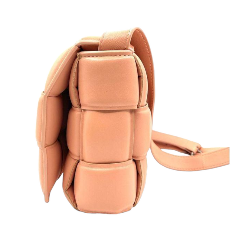 Lambskin Maxi Intrecciato Cassette Bag Caramel