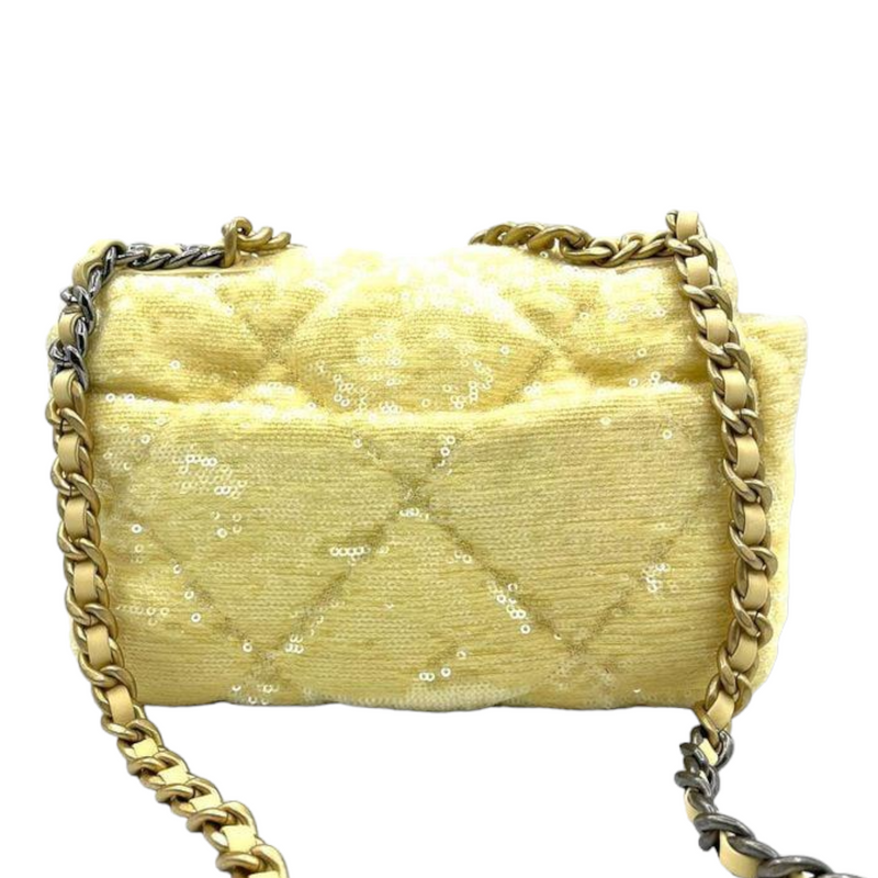 CHANEL, Bags, Chanel Ladies Yellow Python Coco Handle Flap Shoulder Bag  Serial No 2454439