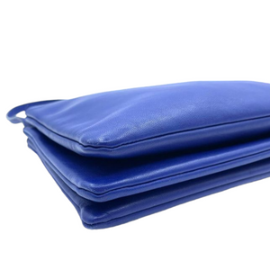 Lambskin Trio Crossbody Bag Blue GHW