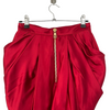 Red Pure Silk Skirt Size 34
