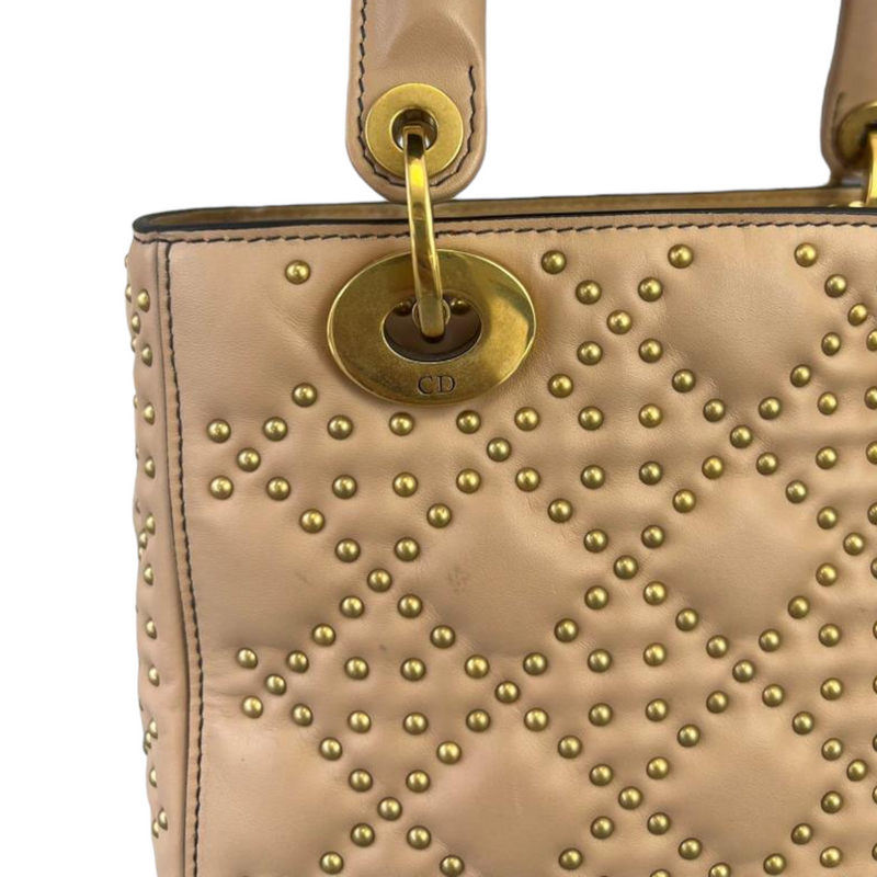 Limited Edition Dior Studded Small Beige GHW