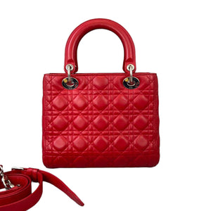 Limited Edition Medium Lady Dior Red Swarovski SHW