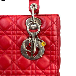 Limited Edition Medium Lady Dior Red Swarovski SHW