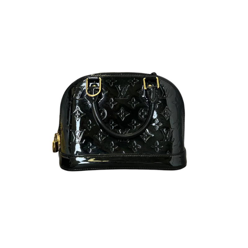 Louis Vuitton Alma Monogram Vernis Stickers BB White/Black in Patent  Leather with Gold-tone - US