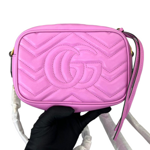 Mini GG Marmont Camera Bag Pink GHW