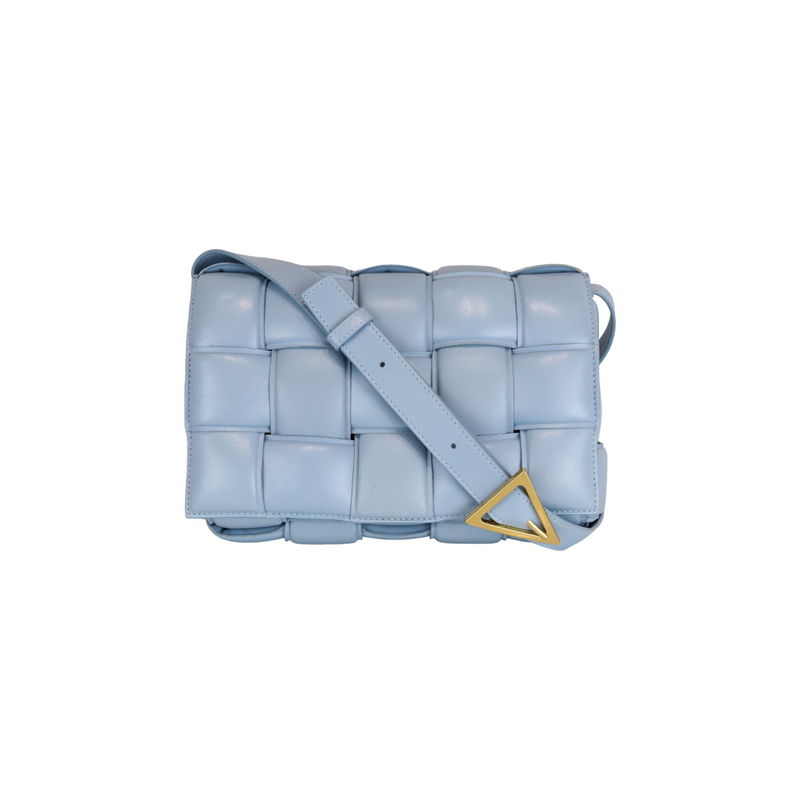 Small Padded Cassette Crossbody Bag Blue GHW Bag Religion