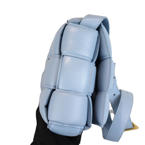 Small Padded Cassette Crossbody Bag Blue GHW