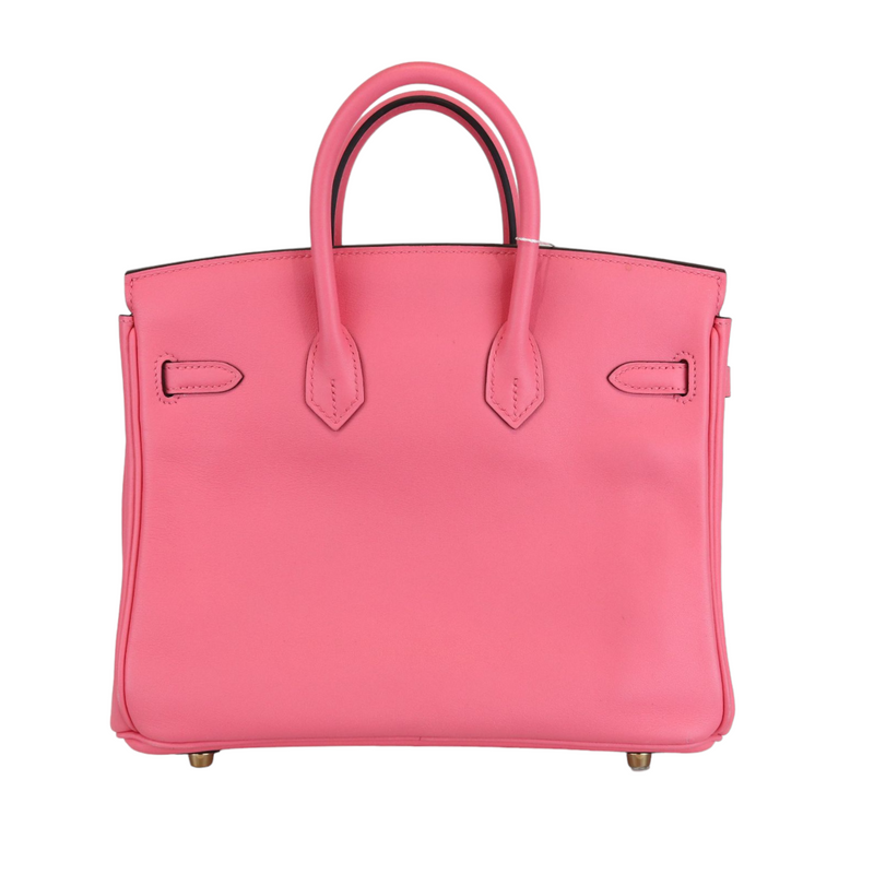 Hermes Birkin 25 Handbag 8W Rose Azalee Swift GHW