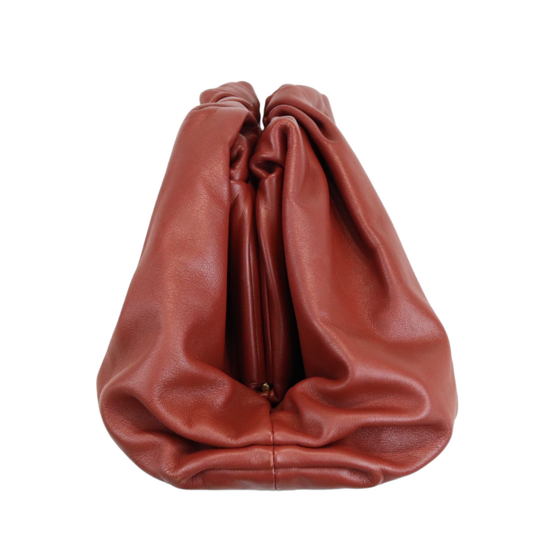 Butter Calf the Pouch Oversized Clutch Rust