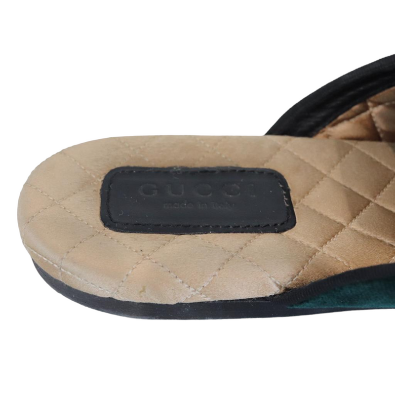 Gucci velvet 2025 snake slippers