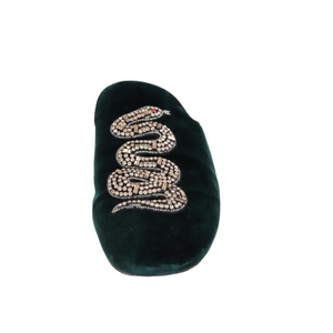 Velvet Snake Lawrence Slippers Green Size 8