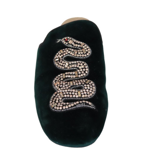 Velvet Snake Lawrence Slippers Green Size 8