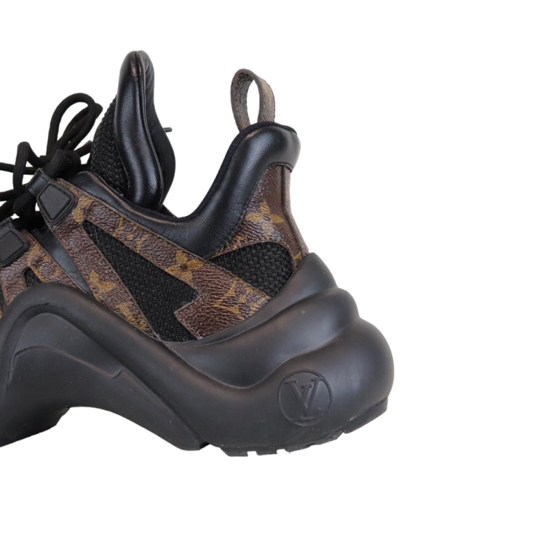 Louis Vuitton Brown/Black Nylon and Leather Archlight Sneakers