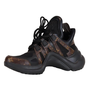 Brown Canvas Mesh Archlight Sneakers Size 37