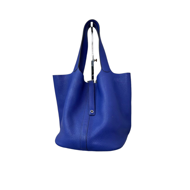 Hermes Bleu Electrique Taurillon Clemence Leather Picotin Lock 22 Bag