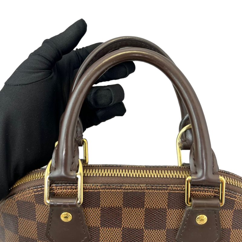 Brown Leather Louis_Vuitton Alma Pm Damier Ladies Hand Purse, For PARTY WEAR