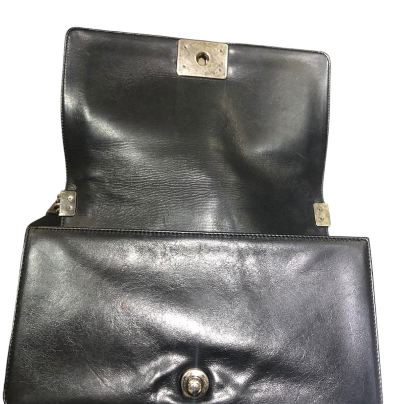 Chanel Vintage Black Caviar Tall Crossbody Flap Bag 24k GHW