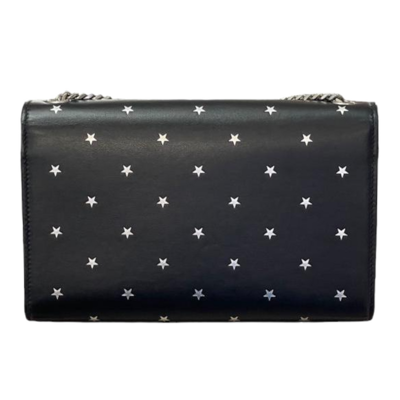 Star Studded Monogram Small Kate Satchel Black