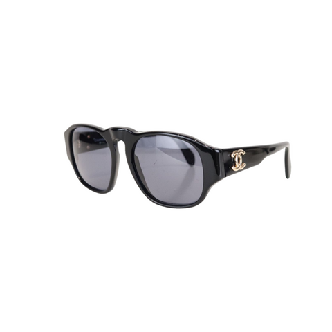 Round Tinted Sunglasses Black